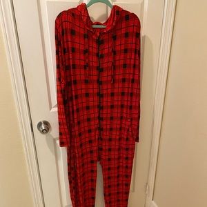 MeUndies plaid onesie